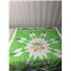 Image 3 : Star Blanket Lap quilt, yellow, green, and white.  Size 34" square