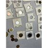 Image 4 : Canvas Deposit bag, and assorted international coins.