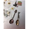 Image 3 : Variety of pins and buttons, Limoges mini plate,Gilbrater and Strausberg  magnets