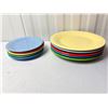 Image 1 : set of 5 FIESTAWARE Dinner plates, 5 FIESTAWARE side plates, assorted colours