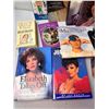 Image 2 : Box of British Royalty and Celebrity books, 3 exercise tapes