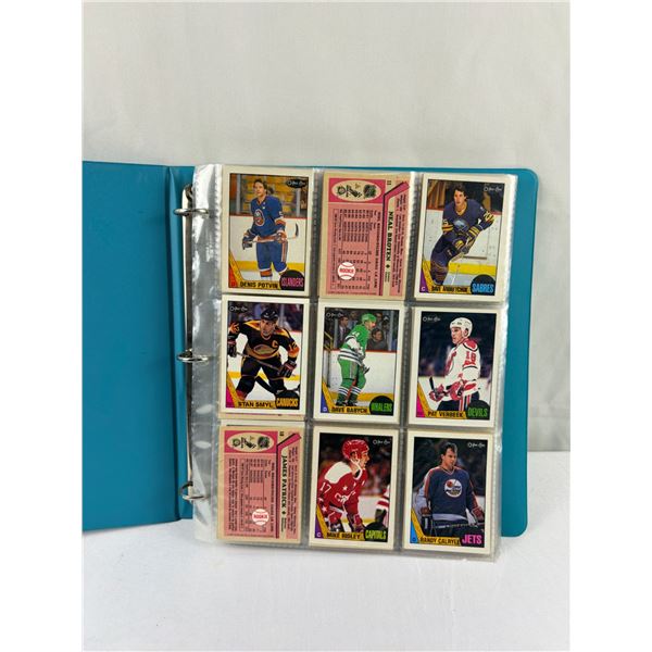 Binder of 87-88' O-Pee-Chee Hockey Cards