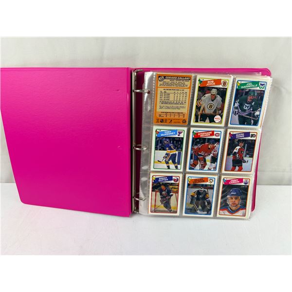 Binder of 88-89' O-Pee-Chee Hockey Cards