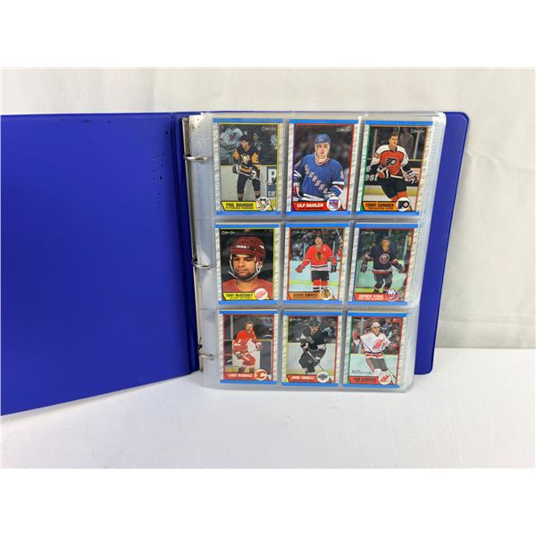 Binder of 89-90' O-Pee-Chee Hockey Cards