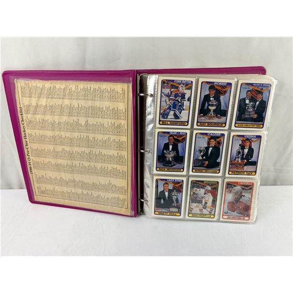 Binder of 90-91' O-Pee-Chee Hockey Cards