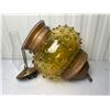 Image 1 : Yellow Glass Hanging Oil Lamp