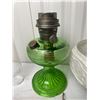 Image 2 : Green Table Oil Lamp with globe