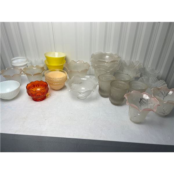 Misc. globes for oil lamps