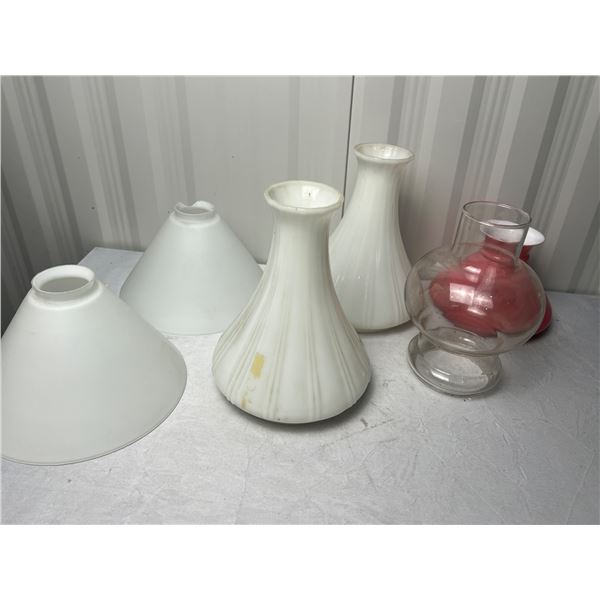Misc. oil lamp globes