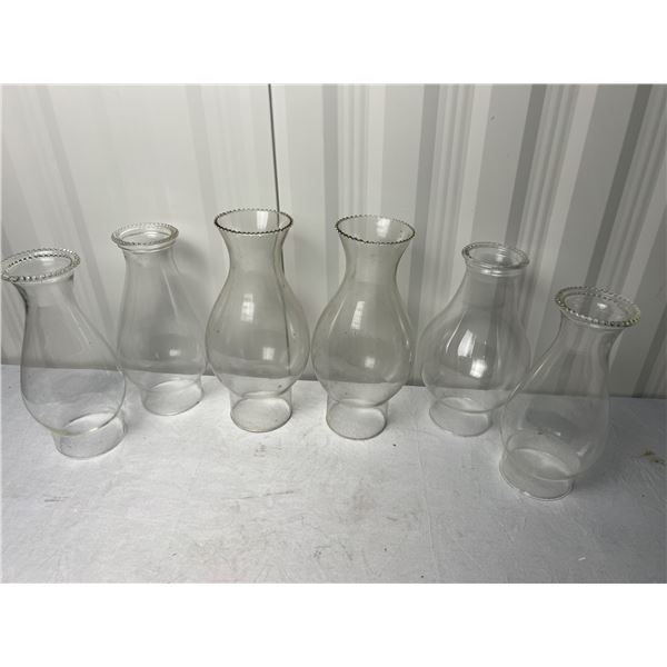 6 large belly fluted globes