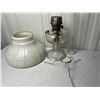 Image 1 : Table oil lamp with 12" lamp shade