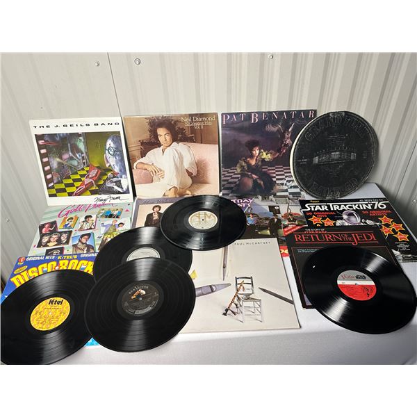 Record Lot of 10 Starwars Return Jedi, Grankfunk Railroad, Max Webster, Pat B