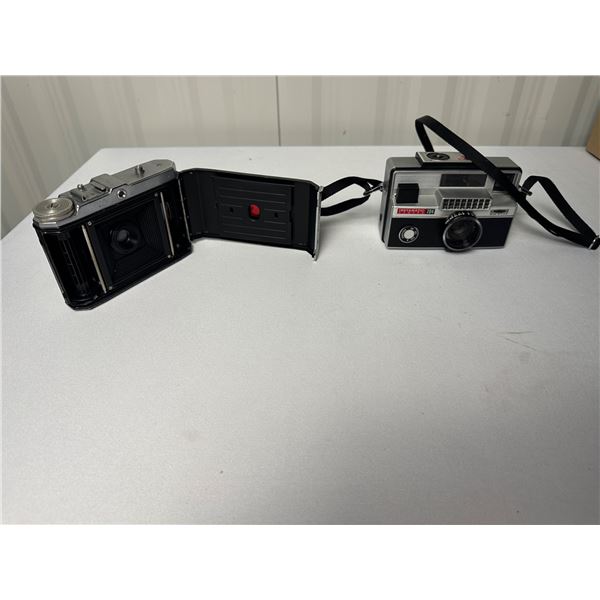 1969 Kodak Intamatic 704 & Dacora Folding format Camera 1950s.