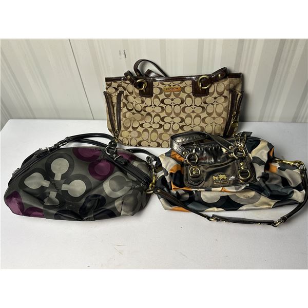 Lot of 3 Vintage Coach Purses