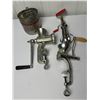 Image 2 : Antique & Vintage Kitchen tools set Hand Mixer,Sifter,Meat Grinders Spong & Porkert