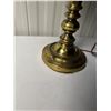Image 3 : Antique brass and stained glass like lamp. Working 27" tall.