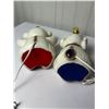 Image 3 : Antique 1940s/50s bear and dog childrens lamps working