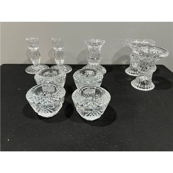 Lot of Crystal Candlesticks
