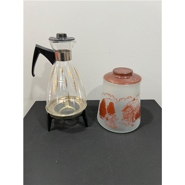 MC Cookie jar & Pyrex Coffee Pot