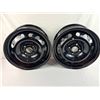 Image 1 : Set of 2 New 15" Gloss Black Steel Wheels/Rims – 4 Bolt Pattern