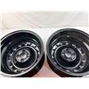 Image 4 : Set of 2 New 15" Gloss Black Steel Wheels/Rims – 4x100 Bolt Pattern