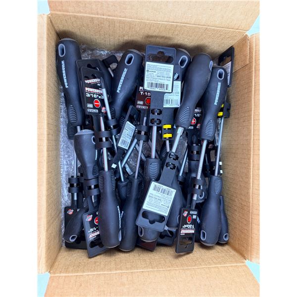 POWERBUILT 24-Piece Master Pro Tech Screwdriver Set – Cushioned Grip