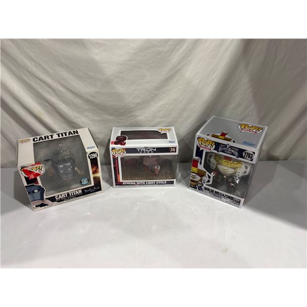 3-Lot Funko Pop! Set – Ninja Megazord, Tron & Cart Titan