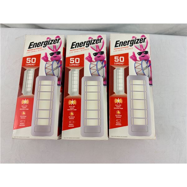 Energizer Motion-Activated LED Wall Sconce Set of 3