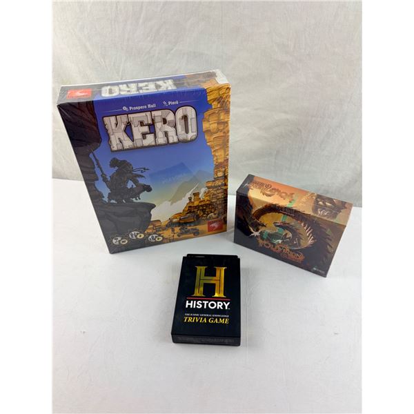 3-Game Lot – Kero, Volfyirion Guilds & History Trivia Game