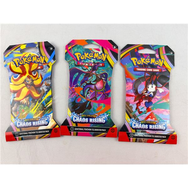 Pokémon Chaos Rising 3 Booster Pack Lot +