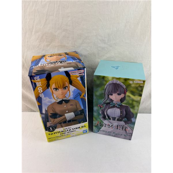 2 Female Anime Figure Lot – Kaiju Shinomiya & Trio Try It Figures