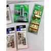 Image 3 : Hardware Lot 9 Piece Overlay Hinges + Hillman Screen Door Set & Knob Latch