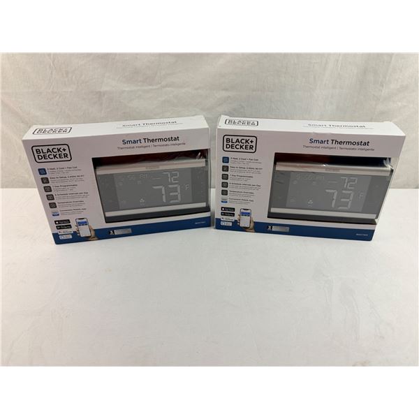 Pack Black+Decker Smart WiFi Thermostat Alexa Google Home Voice Control New