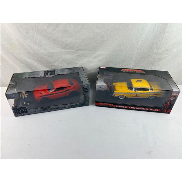 Deadpool & The Walking Dead Die Cast Metal Car with Figure Set Collectible