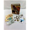 Image 1 : OLD TOWN HASTINGS SUSSEX TIN WITH COINS ETC