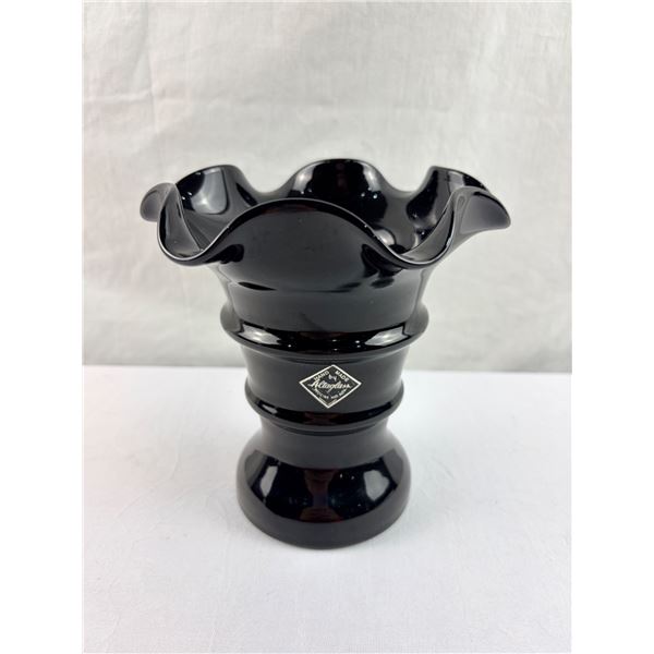 VINTAGE ALTAGLASS BLACK AMETHYST VASE