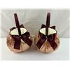 Image 1 : 2 ROSE GOLD COLOR BASKETS