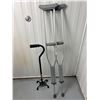 Image 1 : SET OF CRUTCHES AND 4 FOOTED CANE