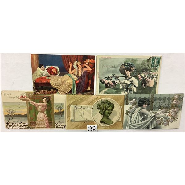 Pretty Lady Greeting Postcards 38
