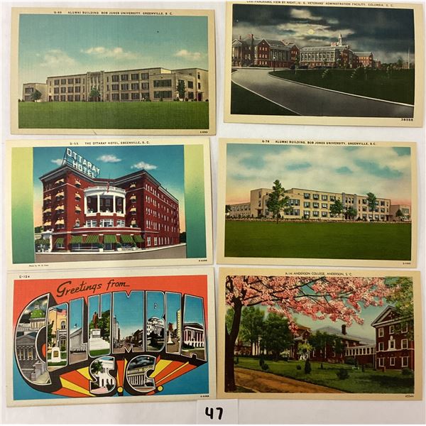 South Carolina Linen Postcards 120