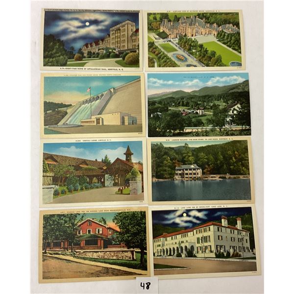 North Carolina Linen Postcards Approx. 315