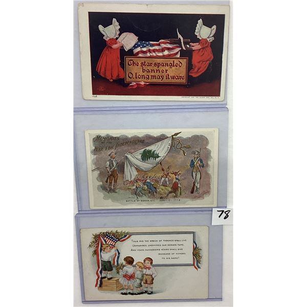 Patriotic Holiday Greeting Postcards 24