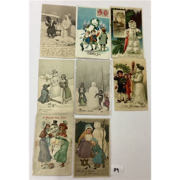 Snowmen Holiday Greeting Postcards 23
