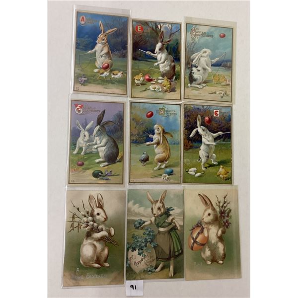 Easter Rabbits & Chickens Holiday Greeting Postcards 26