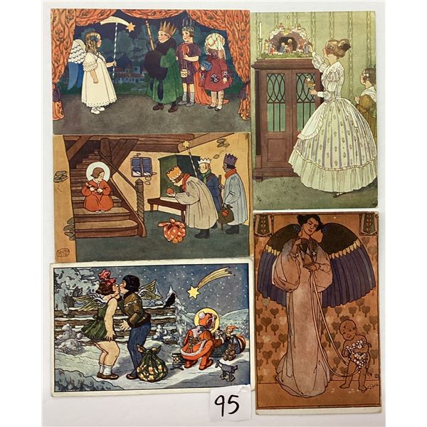 Angel Greetings International Signed Artist 12 Postcards