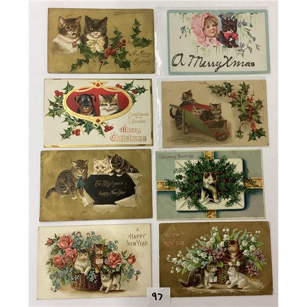 Animals - Cats & Kittens Christmas & New Year Postcards 19