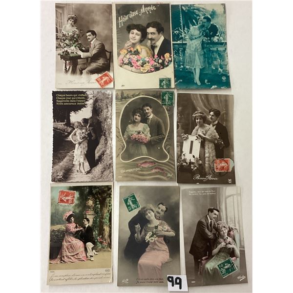 Tinted Real Photo Romance Couple Postcards 55