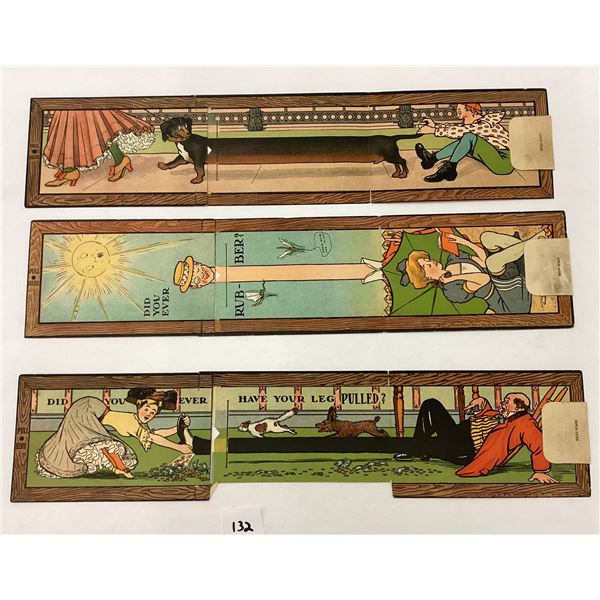 Novelty - 3 Tri Fold Comic Humor Postcards