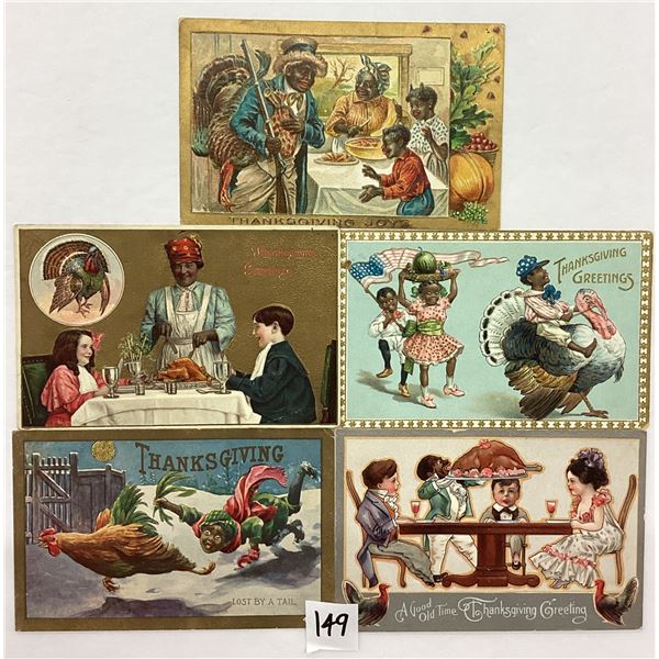 Thanksgiving Black Americana Postcards 7