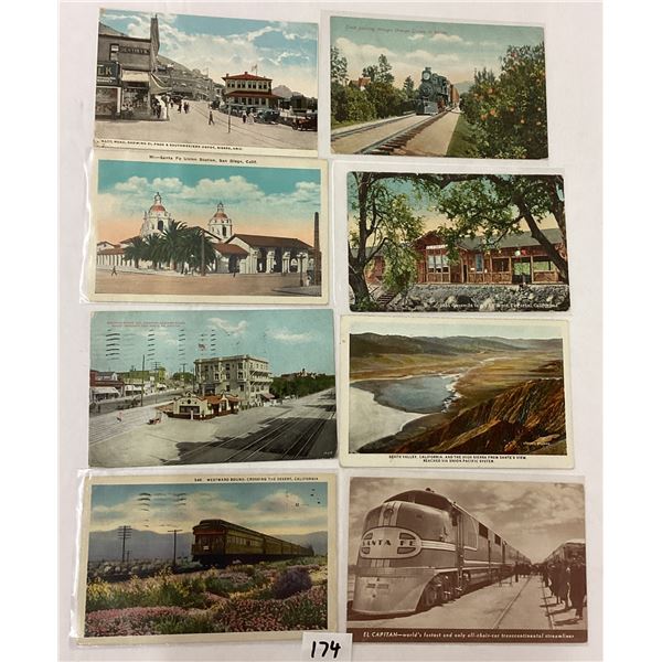 Western Train & Railroad Postcards 20+